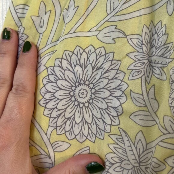 Elan Yellow Floral Crop Top NWT Size M Boho Summer - Picture 2 of 5